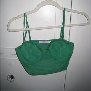 Adika green cropped corset top size small